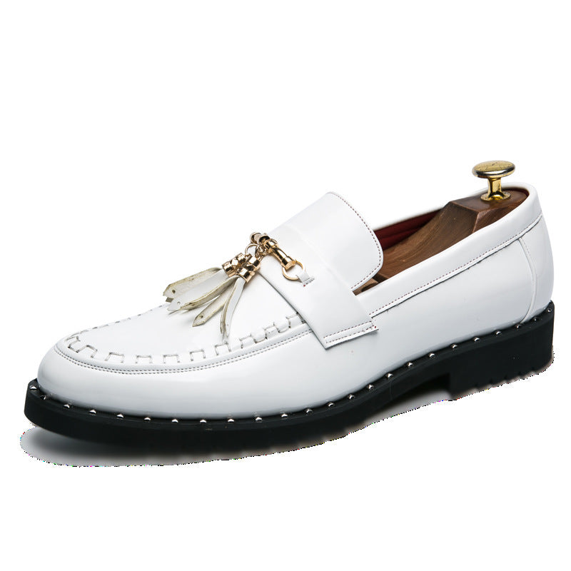 Mocassins décontractés en similicuir à bout pointu pour hommes