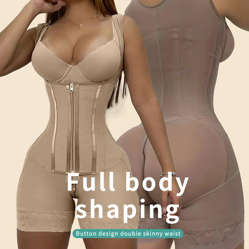 Sous-vêtement gainant à la taille avec modelage de l'abdomen et fermeture éclair pour soulever les hanches