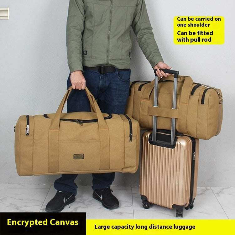 Unisex Canvas Large Capacity Long-distance Travel Bag