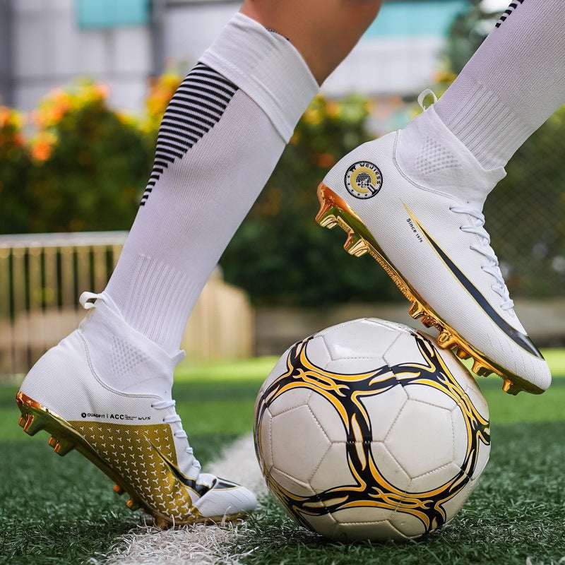 Training Special High-top Gold-plated Bottom Football Boots