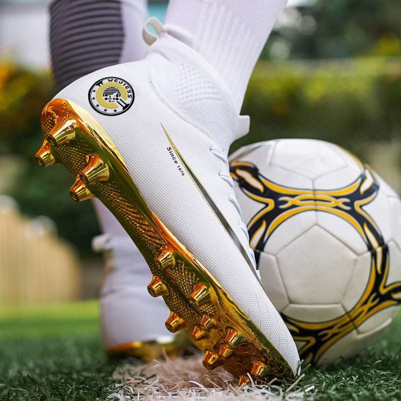 Training Special High-top Gold-plated Bottom Football Boots