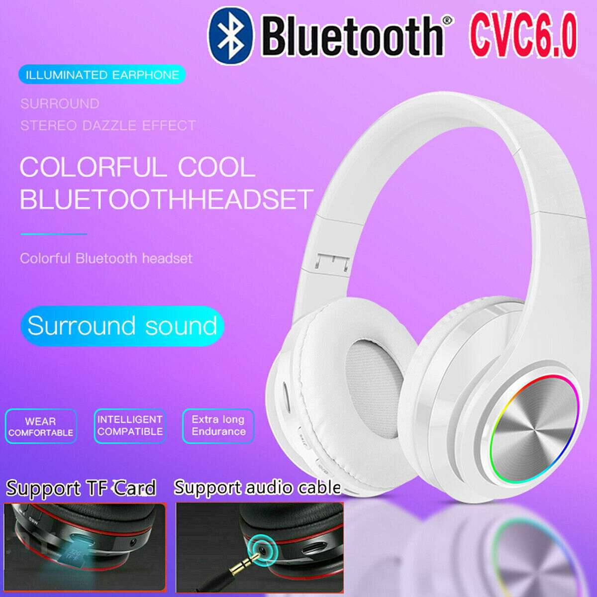 Wireless Bluetooth Headphones Over-Ear Noise Canceling Devices