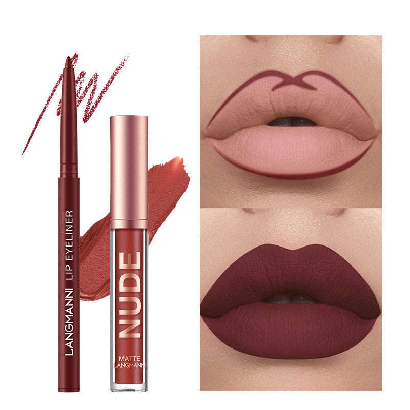 Lip Liner And Lipstick Makeup 12 Pc Set Waterproof Long Lasting Matte Lipstick Beauty Cosmetics Makeup Gift For Girls Lipstick Set