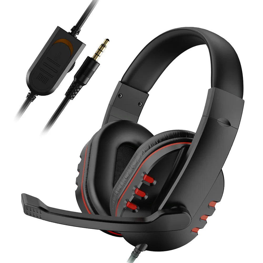 Casque de jeu filaire 3,5 mm, réduction du bruit, avec microphone et contrôle du volume
