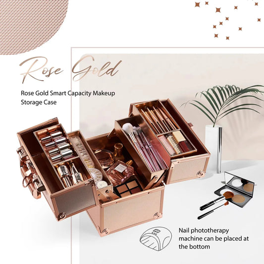 Make Up Metal Cosmetics Storage Organizer Vanity Case