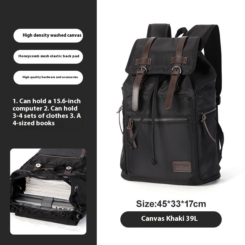 Retro Men's Canvas Laptop University College Backpack